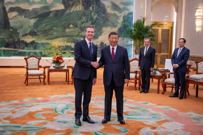 Gov. Gavin Newsom (D-CA) met with President Xi Jinping and other high-level Chinese officials on Oct. 25, 2023.