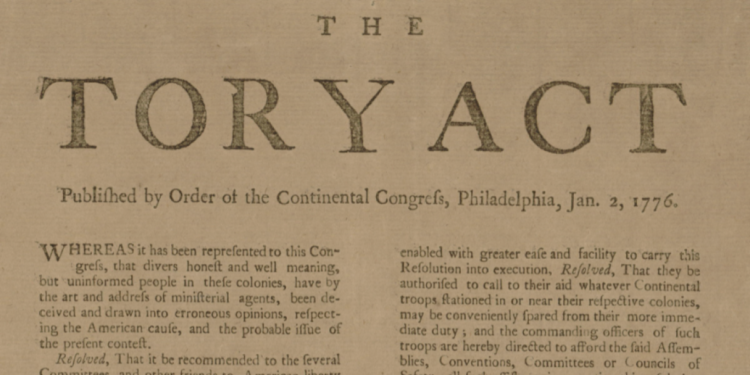 On This Day: The Tory Act