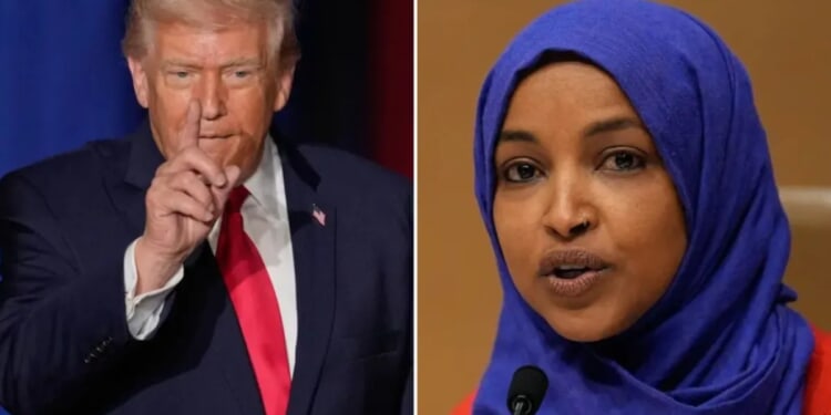 Trump waves off Ilhan Omar attack: 'Probably had herself sprayed'