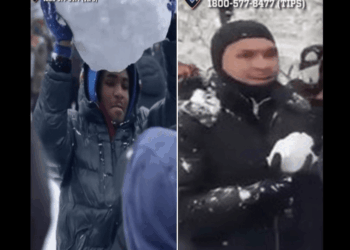 NYPD releases photos of pair wanted in viral mob attack on cops amid snowball fight