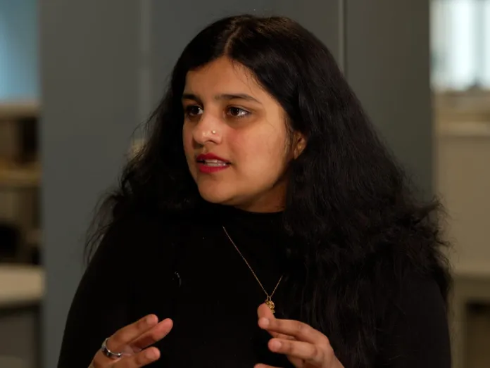 Neeraja Deshpande, a policy analyst at Independent Women, speaking.