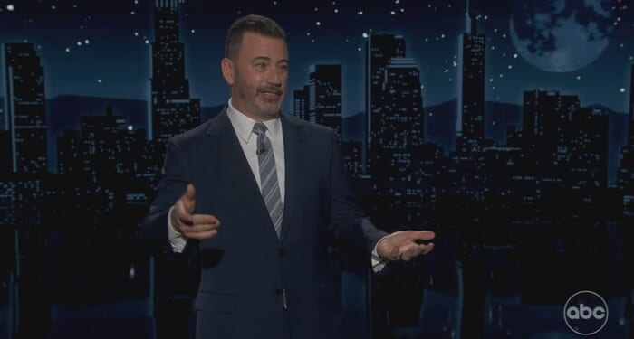 Kimmel Hails Protestor With Sign That Called Trump 'Racist Sexist Nazi POTUS''