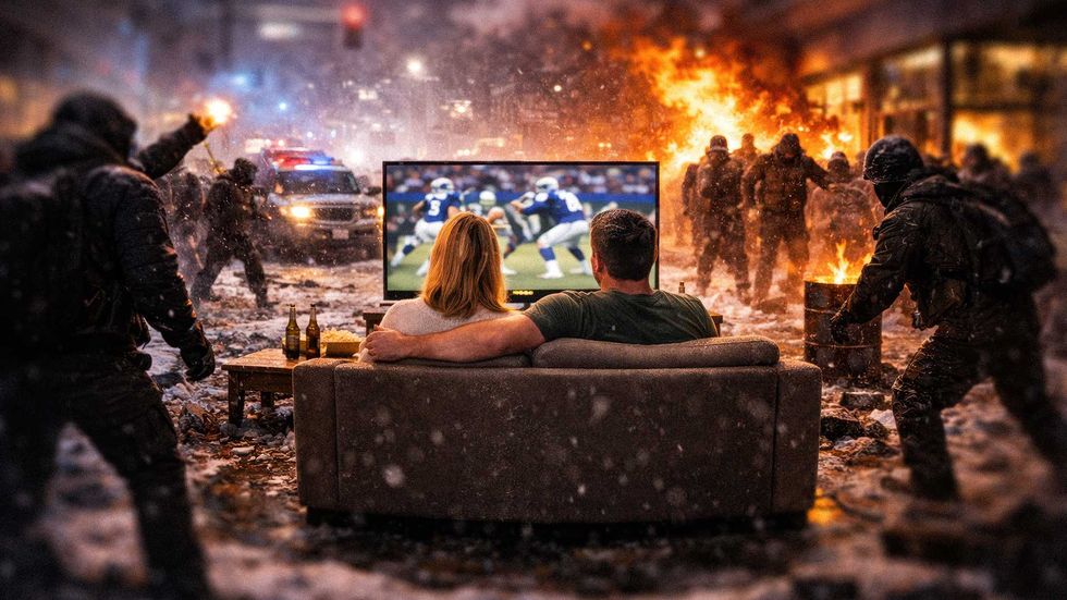 The left is at war in Minnesota. America is watching football.