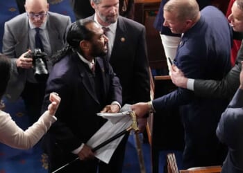 'These people are crazy!' Texas Democrat kicked out of the State of the Union over sign about black people