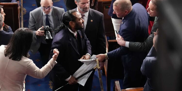 'These people are crazy!' Texas Democrat kicked out of the State of the Union over sign about black people