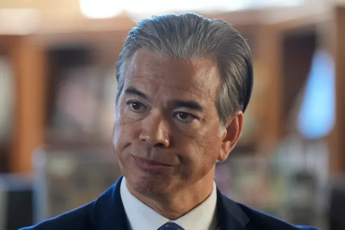 California Attorney General Rob Bonta discusses the California Department of Justice's efforts to protect rights of the state's immigrant communities at a news conference at the San Francisco Public Library's Bernal Heights branch in San Francisco, Wednesday, Dec. 4, 2024.
