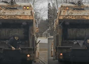 Suspect nicknamed 'Oscar the Grouch' makes run for it after hiding in trash bin. But his escape attempt stinks.