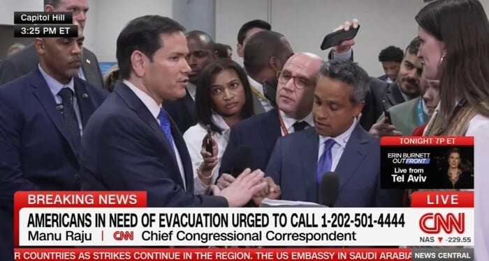 Rubio Smokes Annoying CNN Hack Manu Raju Over Why U.S. Attacked Iran