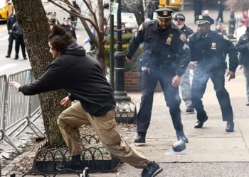 Pro-Islam counterprotester arrested after deploying an explosive outside in NYC