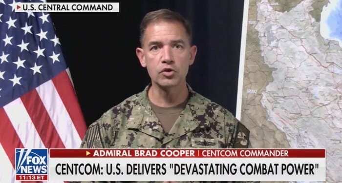 New York Times Launches Unfounded Hypocrisy Charge at CENTCOM's Admiral Cooper