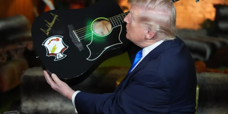 Surreal scenes as Trump tours Graceland