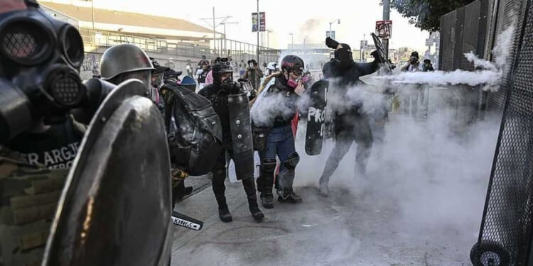 LA No Kings protest explodes into violent riot as thugs throw cement blocks at federal agents