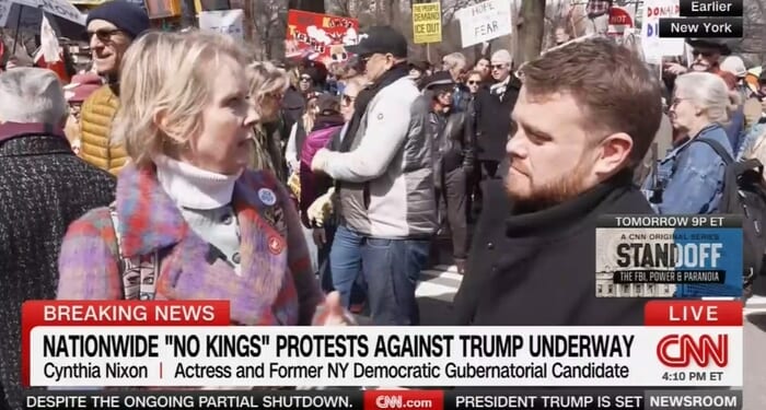 Cynthia Nixon’s 'No Kings' Meltdown: Another Out-of-Touch Celebrity Tantrum