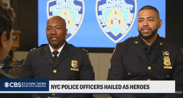 CBS Evening News Spotlights Hero NY Cops