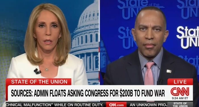 CNN's Bash Sets Up Jeffries to Tell Trump to 'Keep His Reckless Mouth Shut'