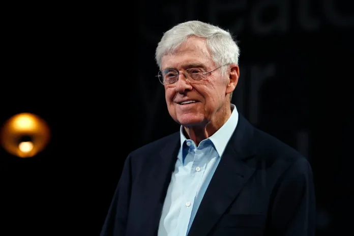 In this Saturday, June 29, 2019, file photograph, Charles Koch, chief executive officer of Koch Industries, is shown at The Broadmoor Resort in Colorado Springs, Colo. (AP Photo/David Zalubowski)