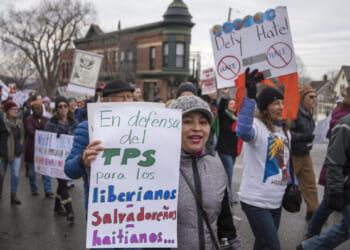 TPS supporter, protest