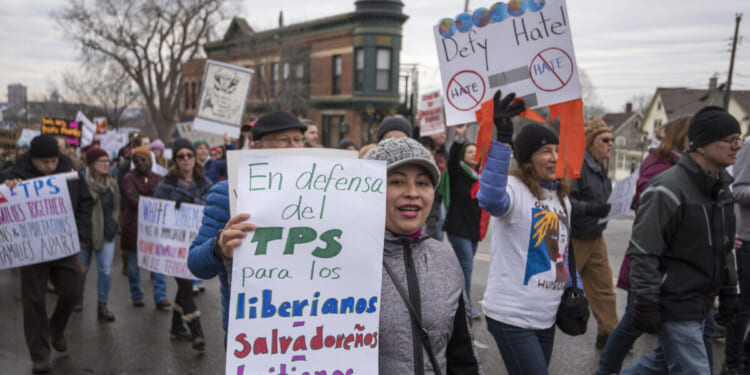 TPS supporter, protest