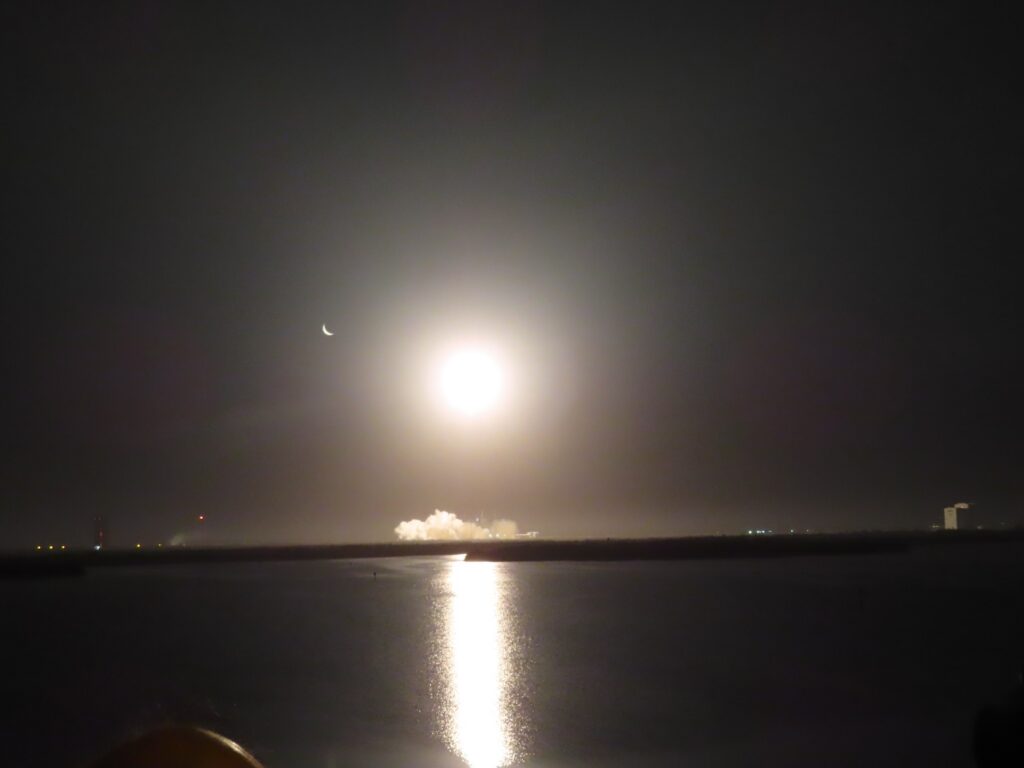 Crew 12 launch at night