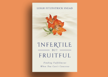 fertility book by leigh snead, Infertile but fruitful, on orange background