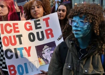 Pro-ICE student suspended over posters at California high school where hundreds of anti-ICE students walked out