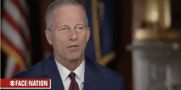 Senate Majority Leader John Thune, R-S.D., interviewed on Face the Nation.