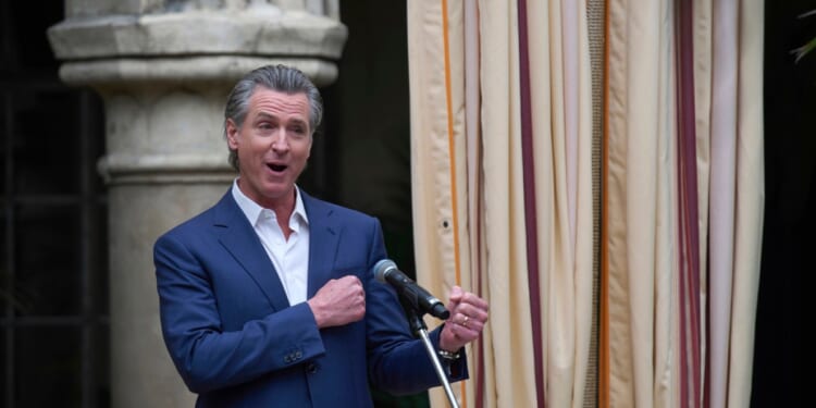 The Left comes for a flailing Gavin Newsom
