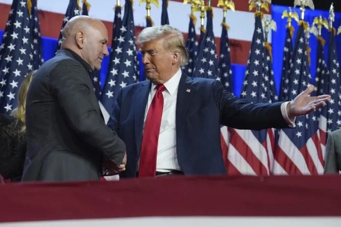 Dana White and Trump.