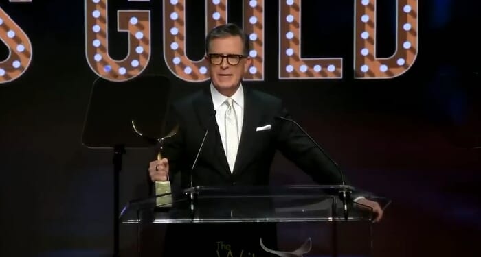 Writers Guild Gushes Over 'Comedy Hero' Colbert At Awards Ceremony