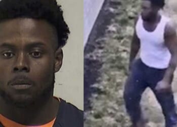 Manhunt under way for man seen dragging a body away before woman was found stabbed to death, police say