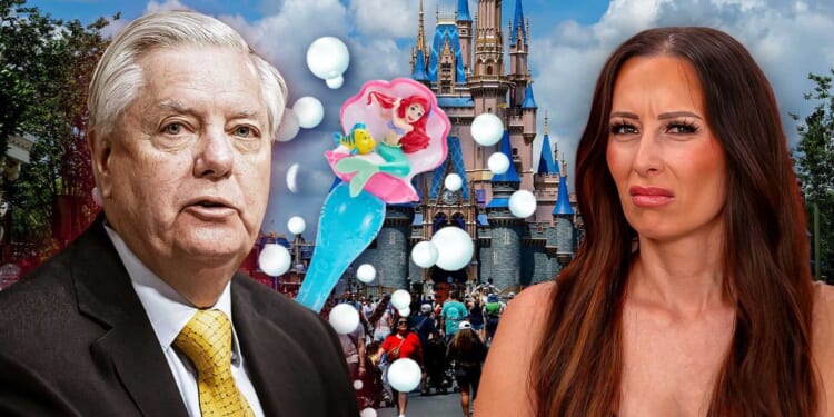 Lindsey Graham spotted holding bubble wand at Disney World during shutdown