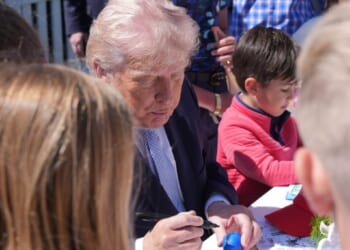 Trump jokes Biden would use autopen for autographs at Easter