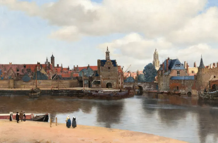 View of Delft by Johannes Vermeer, 1754. (Heritage Art/Heritage Images via Getty Images)