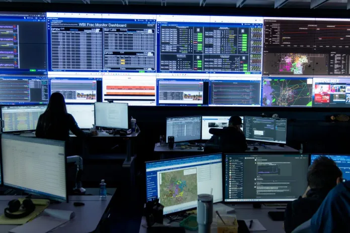 The integrated operations center at Chevron headquarters.