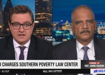 MS NOW Chris Hayes and Eric Holder Call DOJ SPLC Indictment Threat to Democracy