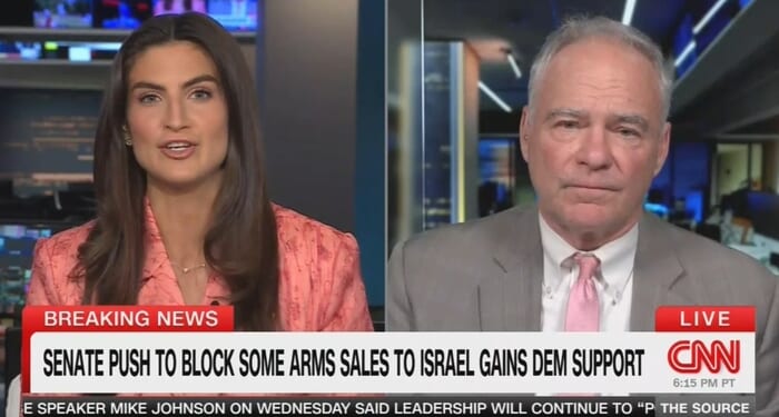 CNN’s Kaitlan Collins Lets Tim Kaine Criticize U.S. and Israel Without Pushback