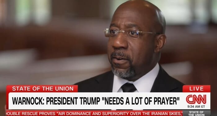 Easter Sermon? Jake Tapper Cues Warnock to Trash Trump's 'Unvarnished Bigotry'