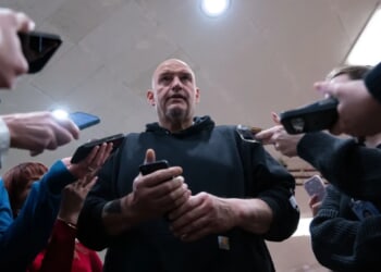 Fetterman laughs when asked about relationship with Democratic colleagues