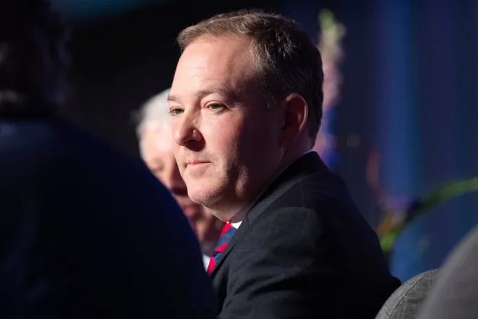 Environmental Protection Agency Administrator Lee Zeldin listens during the annual Alaska Sustainable Energy Conference on Tuesday, June 3, 2025, in Anchorage.