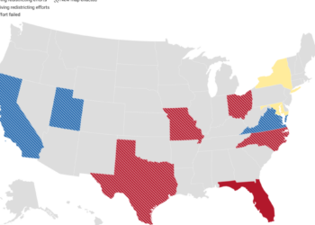 How many seats has each party gained in redistricting?