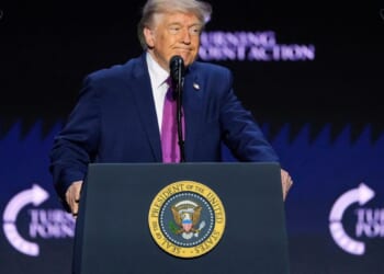NATO’s offer to help with Iran doesn’t ‘count,’ Trump says at TPUSA event