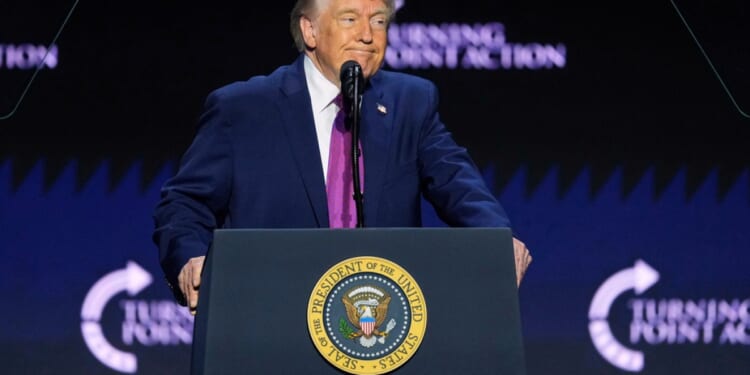 NATO’s offer to help with Iran doesn’t ‘count,’ Trump says at TPUSA event