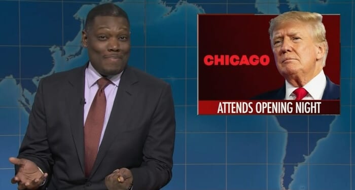'SNL' News Man Jokes About Trump Being SHOT at the Kennedy Center