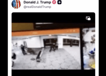 Surveillance video capturing alleged would-be assassin.