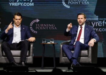 Vance heckled at TPUSA event over US action in Middle East